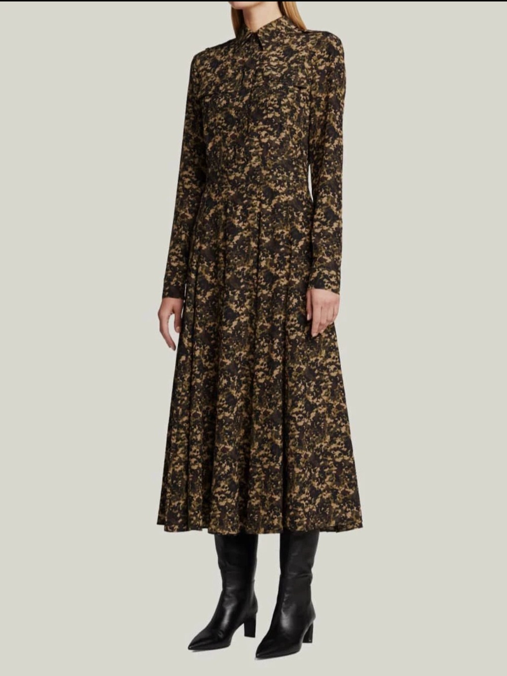 Michael Kors Silk Runway Dress in Juniper Camo print sz 12 originally $2690 - Picture 1 of 15